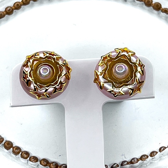 Jewelry - Handmade Unique Freshwater Coin Pearl Gold Plated Earrings S925 SS Posts